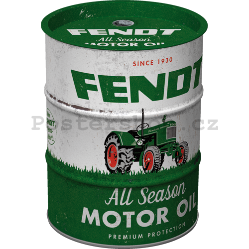Plechová kasička barel: Fendt All Season Motor Oil