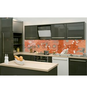 Samolepící omyvatelná tapeta za kuchyňskou linku - Rozpad textury, 260x60 cm
