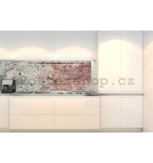 Samolepící omyvatelná tapeta za kuchyňskou linku -Rezavá stěna, 180x60 cm