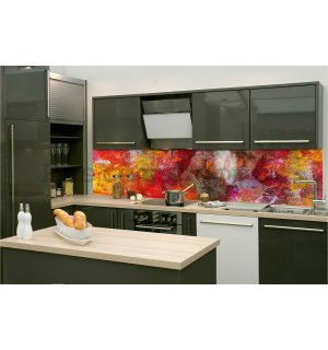 Samolepící omyvatelná tapeta za kuchyňskou linku -  Abstraktní zeď, 260x60 cm