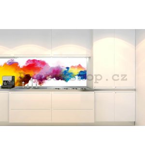 Samolepící omyvatelná tapeta za kuchyňskou linku - Výbuch barev, 180x60 cm