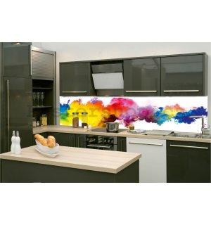Samolepící omyvatelná tapeta za kuchyňskou linku - Výbuch barev, 260x60 cm