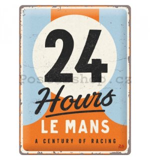 Plechová cedule: 24h Le Mans - A Century of Racing - 30x40 cm