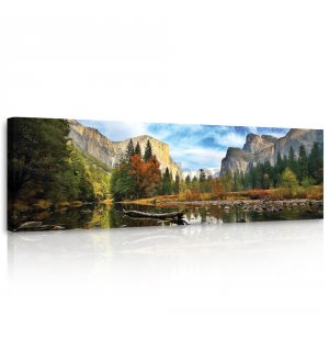 Obraz na plátně: Yosemitský národní park - 145x45 cm