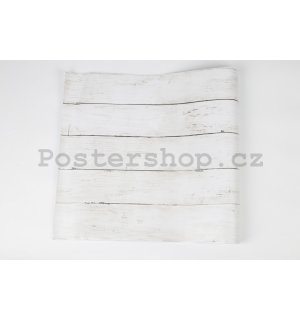 Samolepící tapeta na zeď dekor bílé dřevo (2) 45cm x 8m