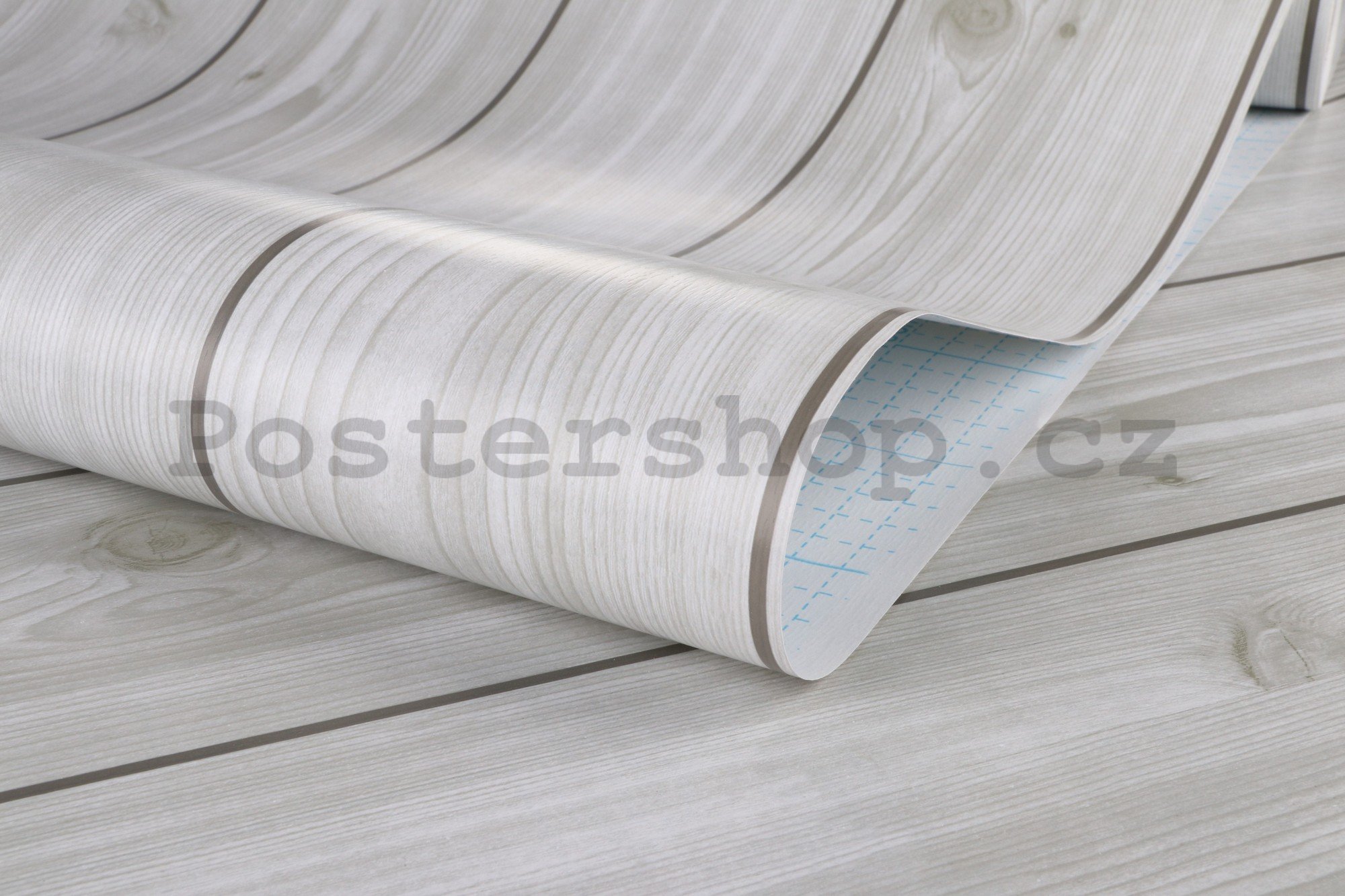 Samolepící fólie na nábytek bílé dřevěné prkna 45cm x 3m