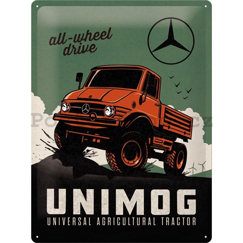 Plechová cedule: Daimler Truck Unimog - 40x30 cm