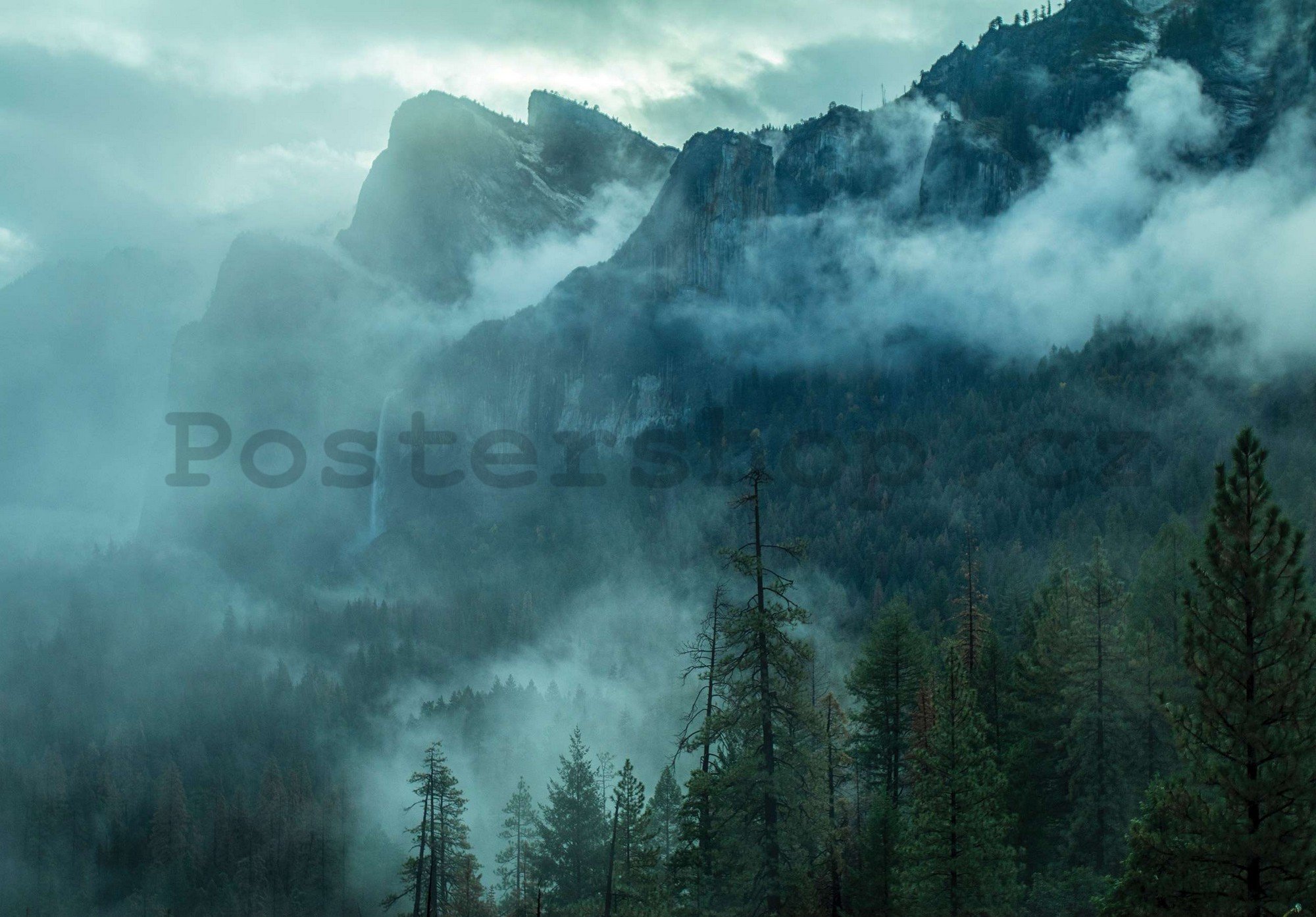 Fototapeta vliesová: Mlha v horách - 368x254 cm