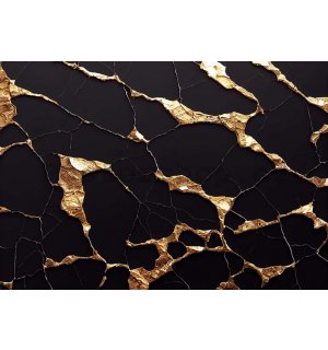 Fototapeta vliesová: Glamour imitace zlatého mramoru - 416x254 cm