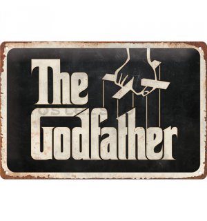 Plechová cedule: Godfather (Logo) - 30x20 cm