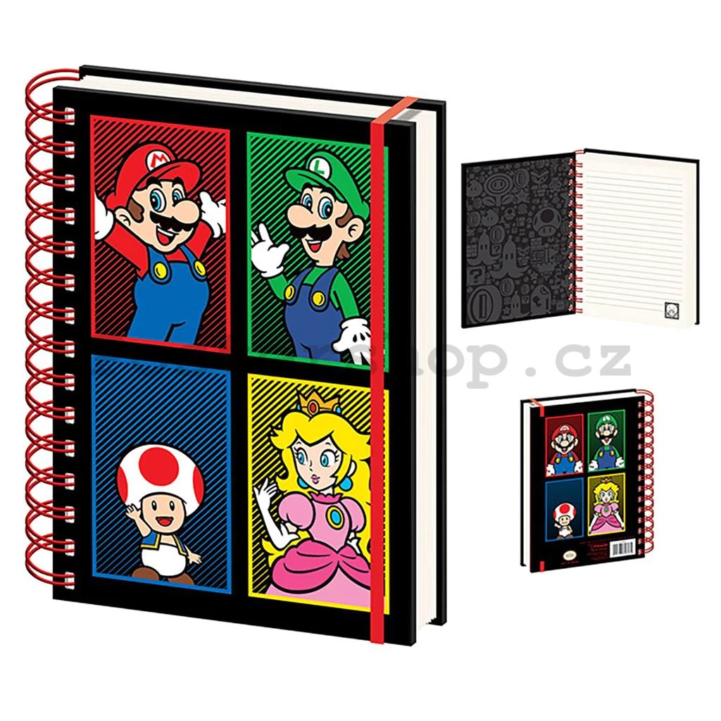 Poznámkový blok - Super Mario (4 Colour)