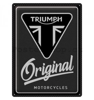 Plechová cedule: Triumph (Original Motorcycles) - 30x40 cm