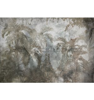Fototapeta vliesová: Džungle (imitace betonu) - 254x184 cm