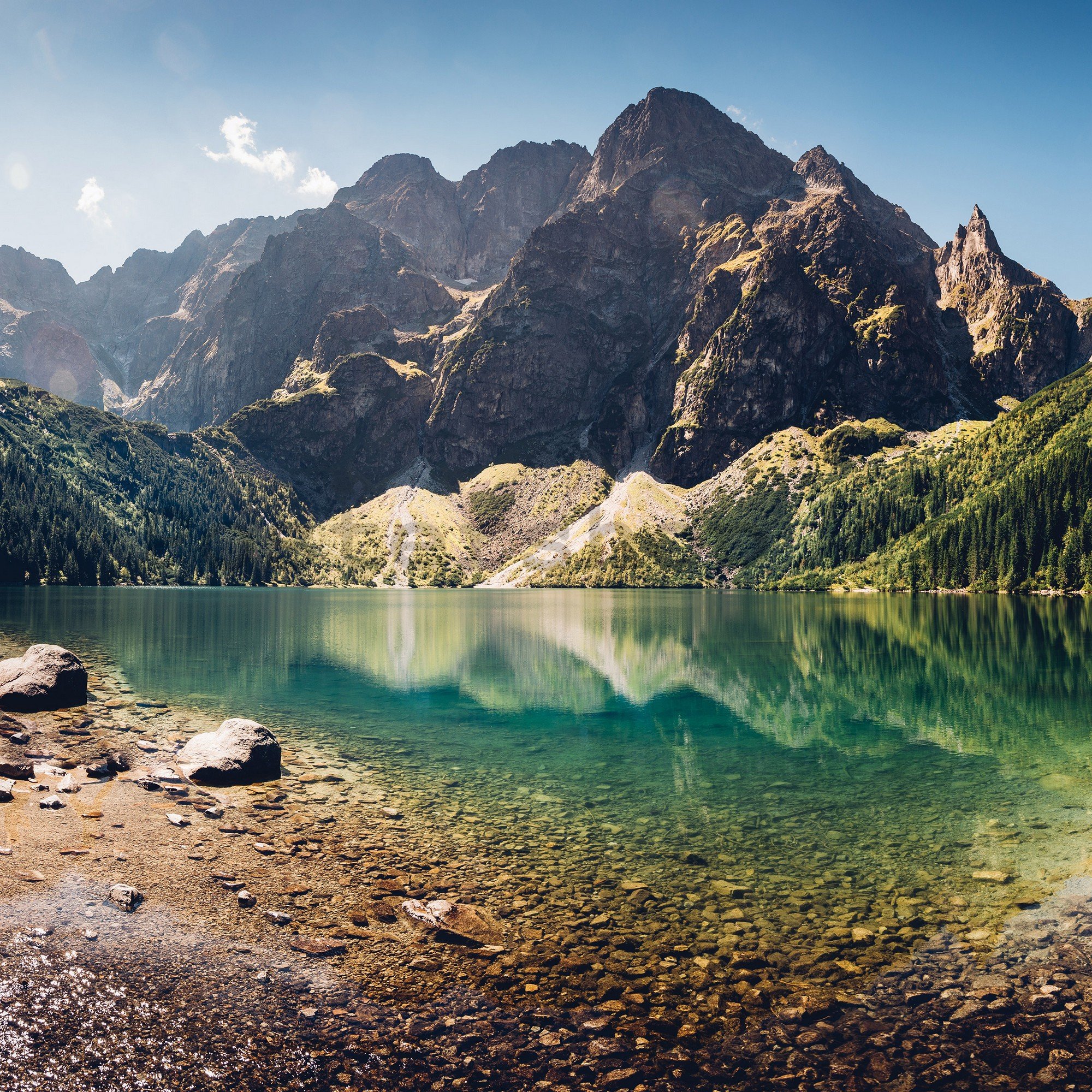 Fototapeta vliesová: Horské jezero - 254x184 cm