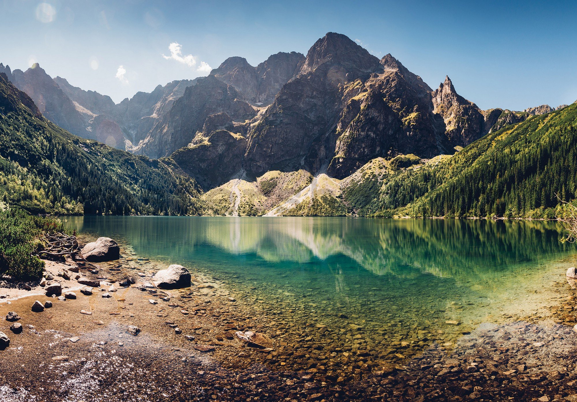 Fototapeta vliesová: Horské jezero - 152,5x104 cm