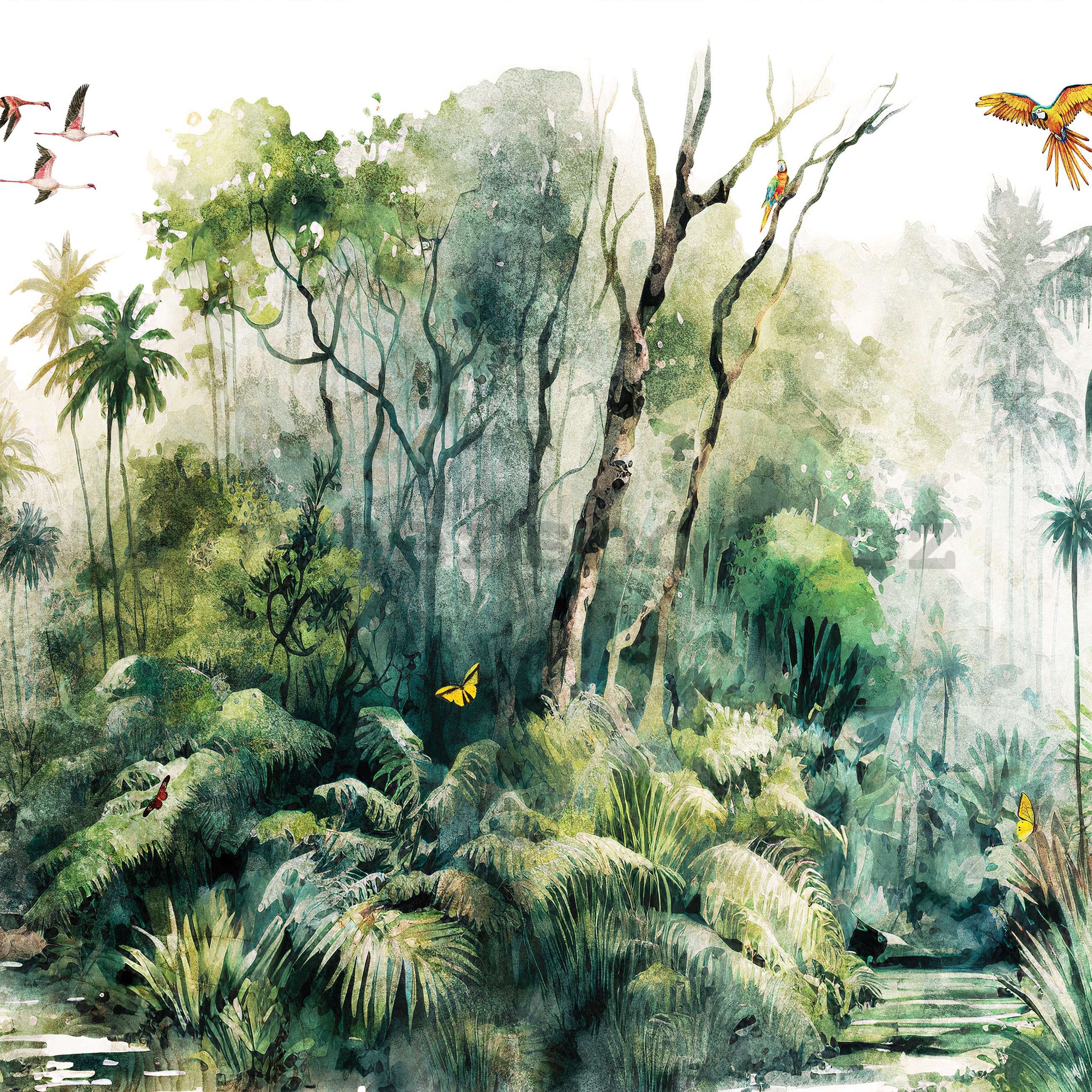 Fototapeta vliesová: V deštném pralese (malované)  - 416x254 cm