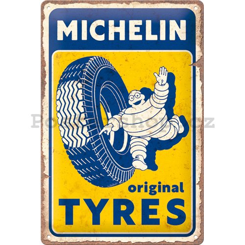 Plechová cedule – Michelin - Motorcycle Bibendum