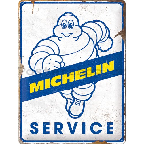 Plechová cedule: Michelin - Service - 40x30 cm