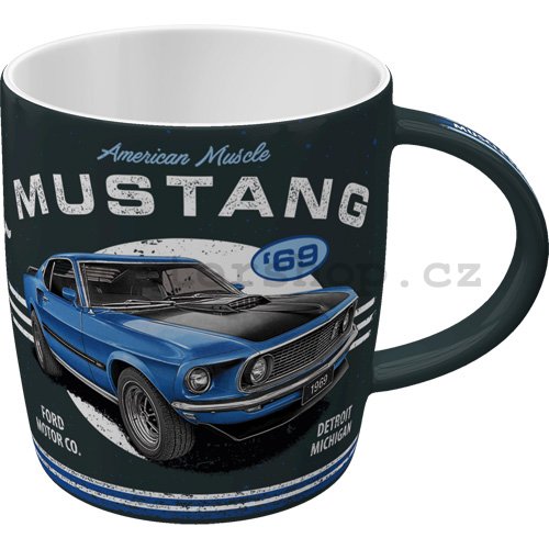 Hrnek - Ford Mustang - 1969 Mach 1 Blue