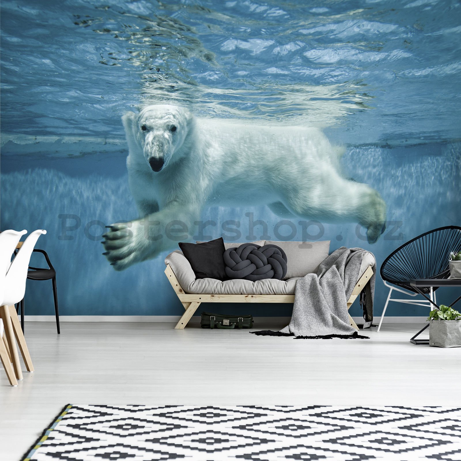 Fototapeta vliesová: Lední medvěd (1) - 416x254 cm
