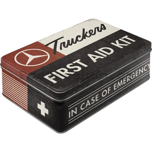 Plechová dóza plochá - Daimler Truck - First Aid Kit

