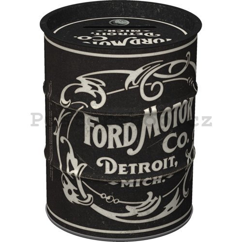 Plechová kasička barel: Ford - Vintage Logo
