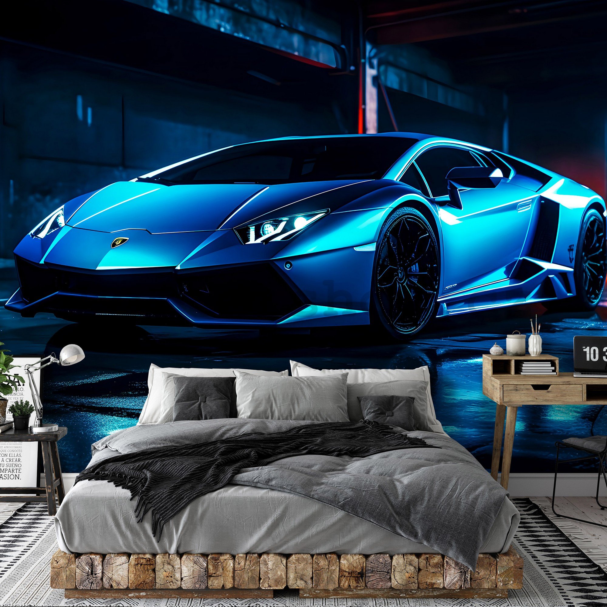 Fototapety vliesové: Car Lamborghini luxurious neon (1) - 254x184 cm