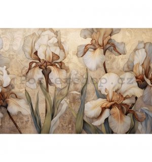 Fototapety vliesové: Nature Flowers Modern Iris - 254x184 cm