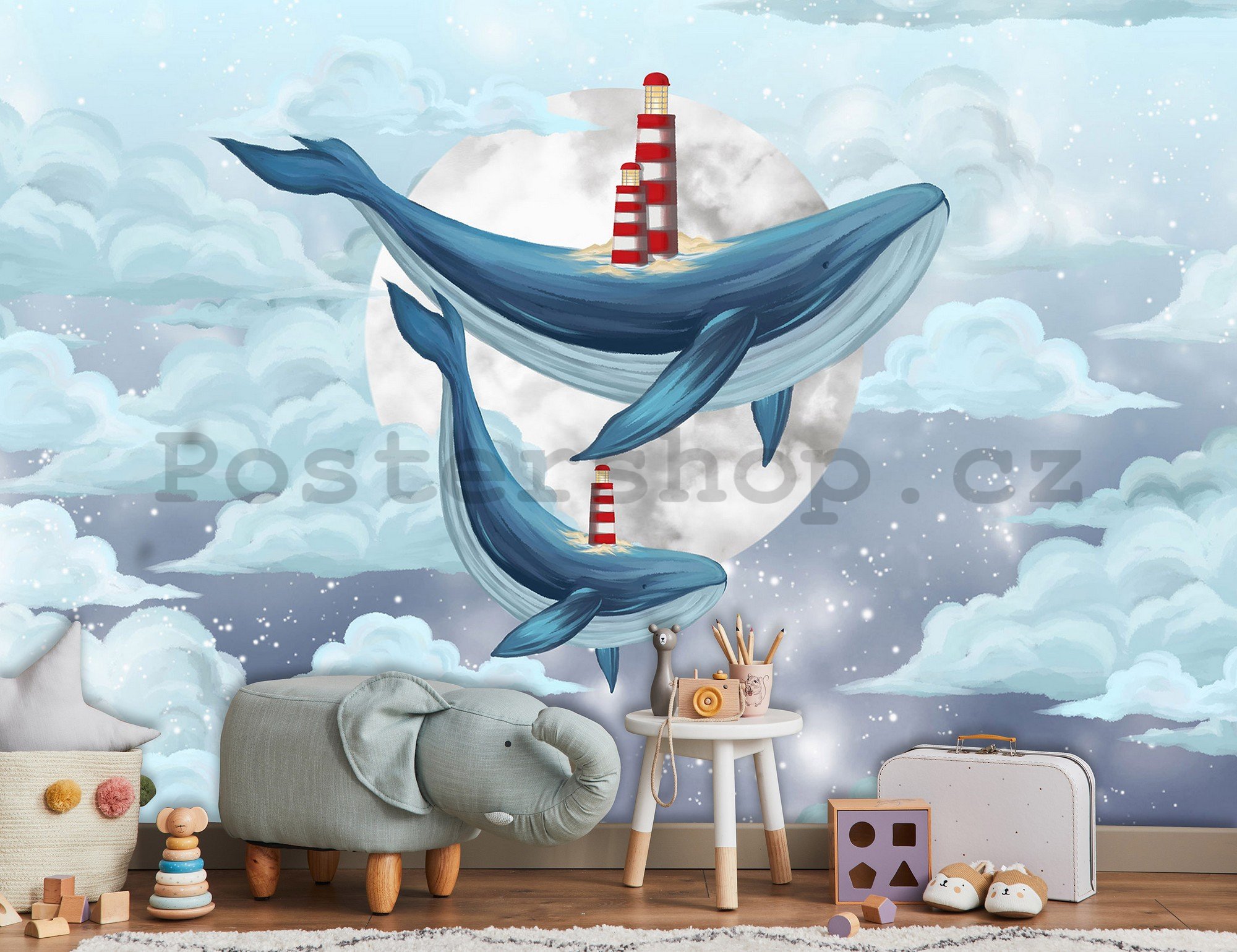Fototapety vliesové: Whales - 254x184 cm