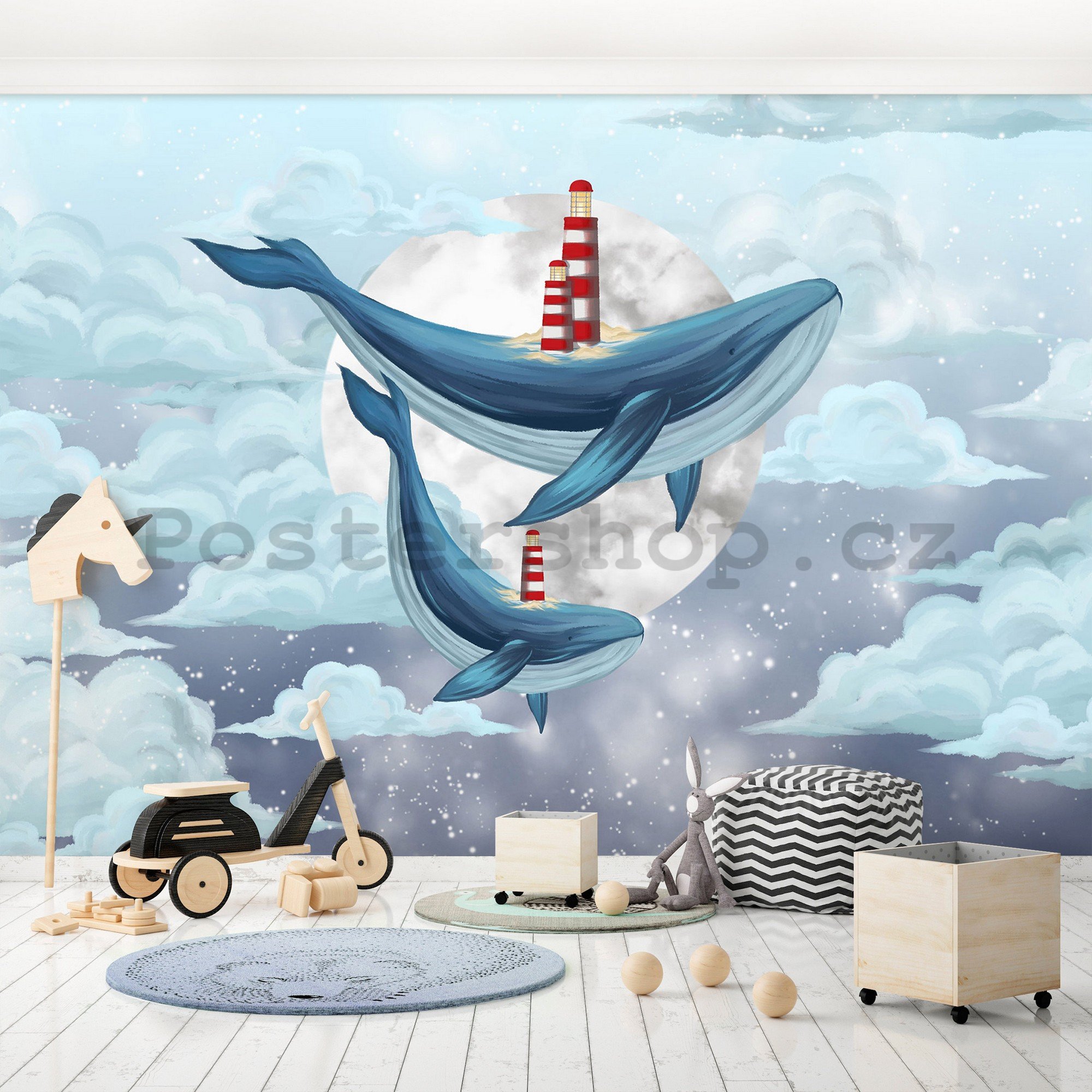 Fototapety vliesové: Whales - 254x184 cm