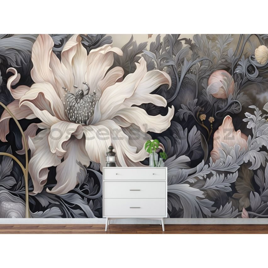 Fototapety vliesové: Art Nature Abstract Big Flower - 368x254 cm