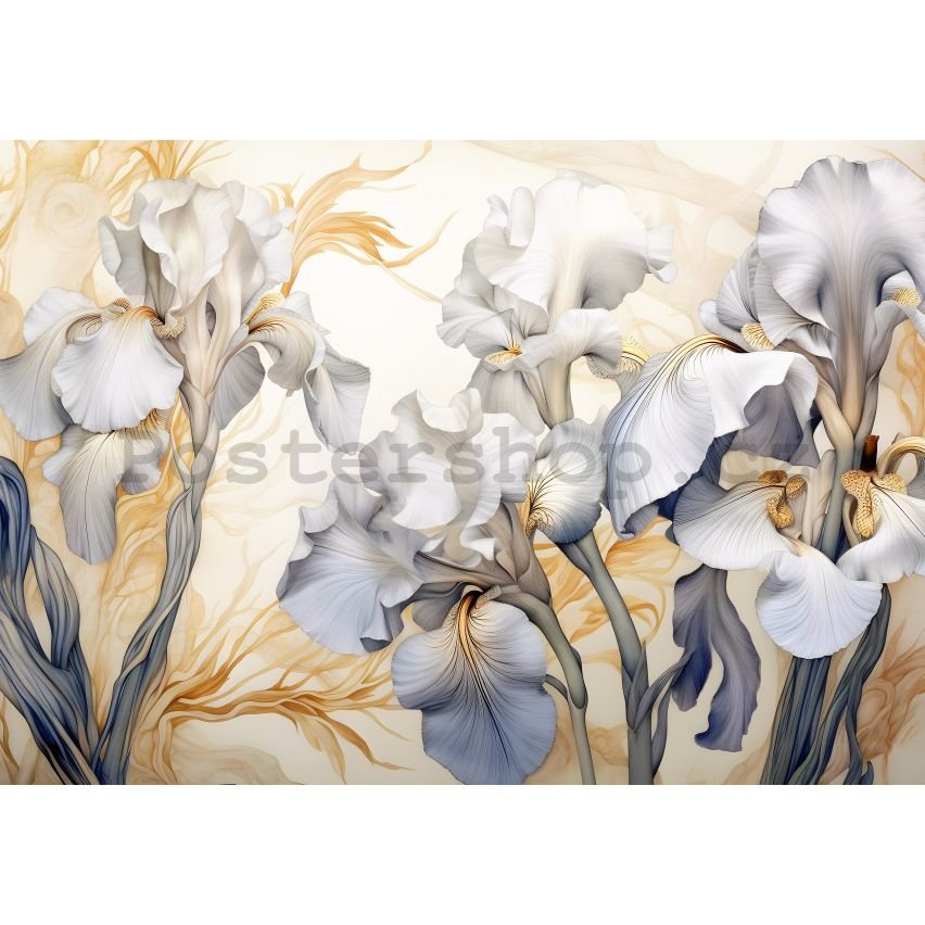 Fototapety vliesové: Nature Iris Flowers - 368x254 cm