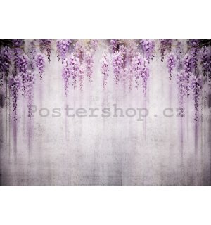 Fototapety vliesové: Flowers Violet Wisteria Romantic - 368x254 cm