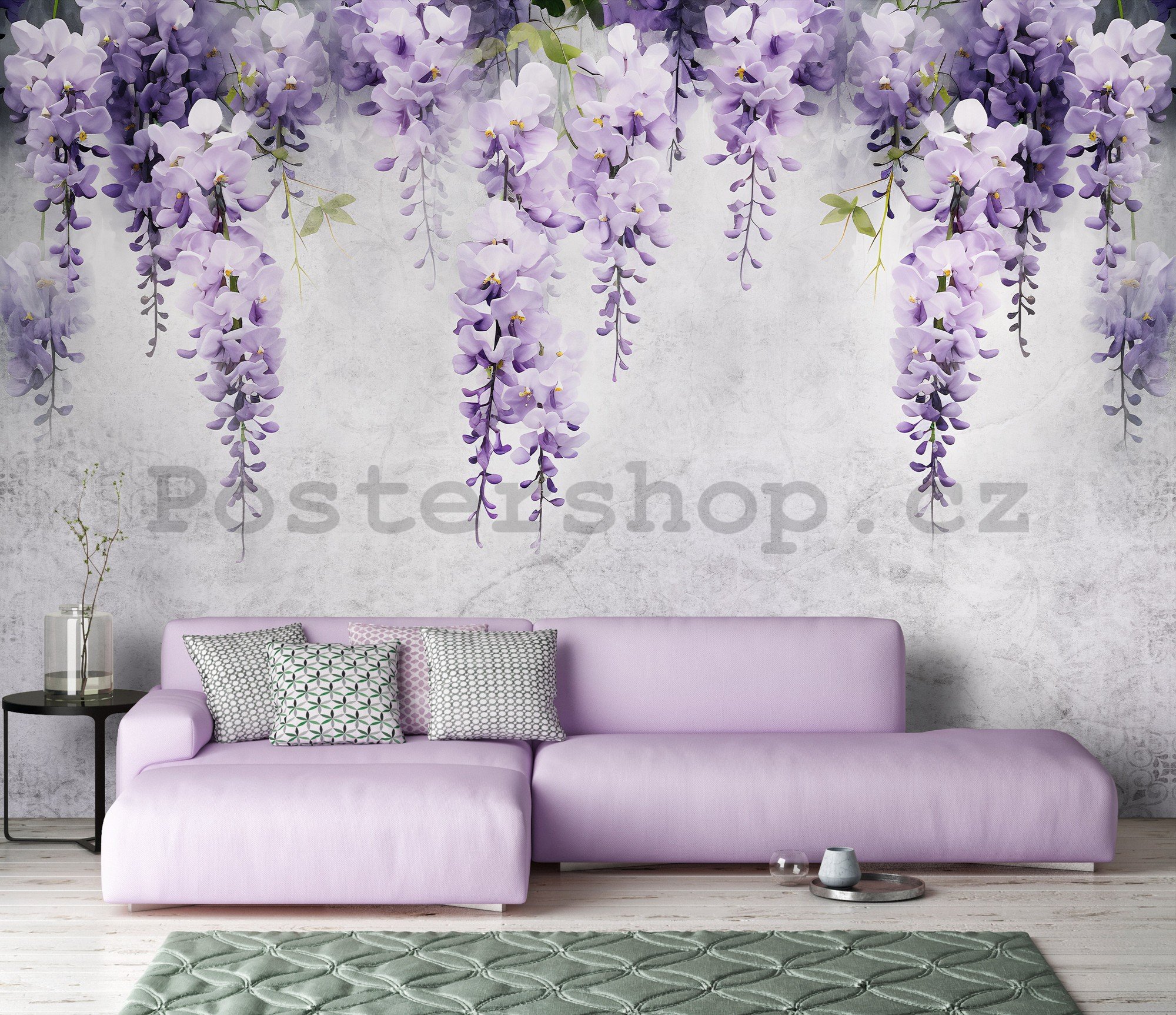 Fototapety vliesové: Flowers Violet Wisteria Romantic (1) - 368x254 cm