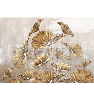 Fototapety vliesové: Golden leaves - 368x254 cm