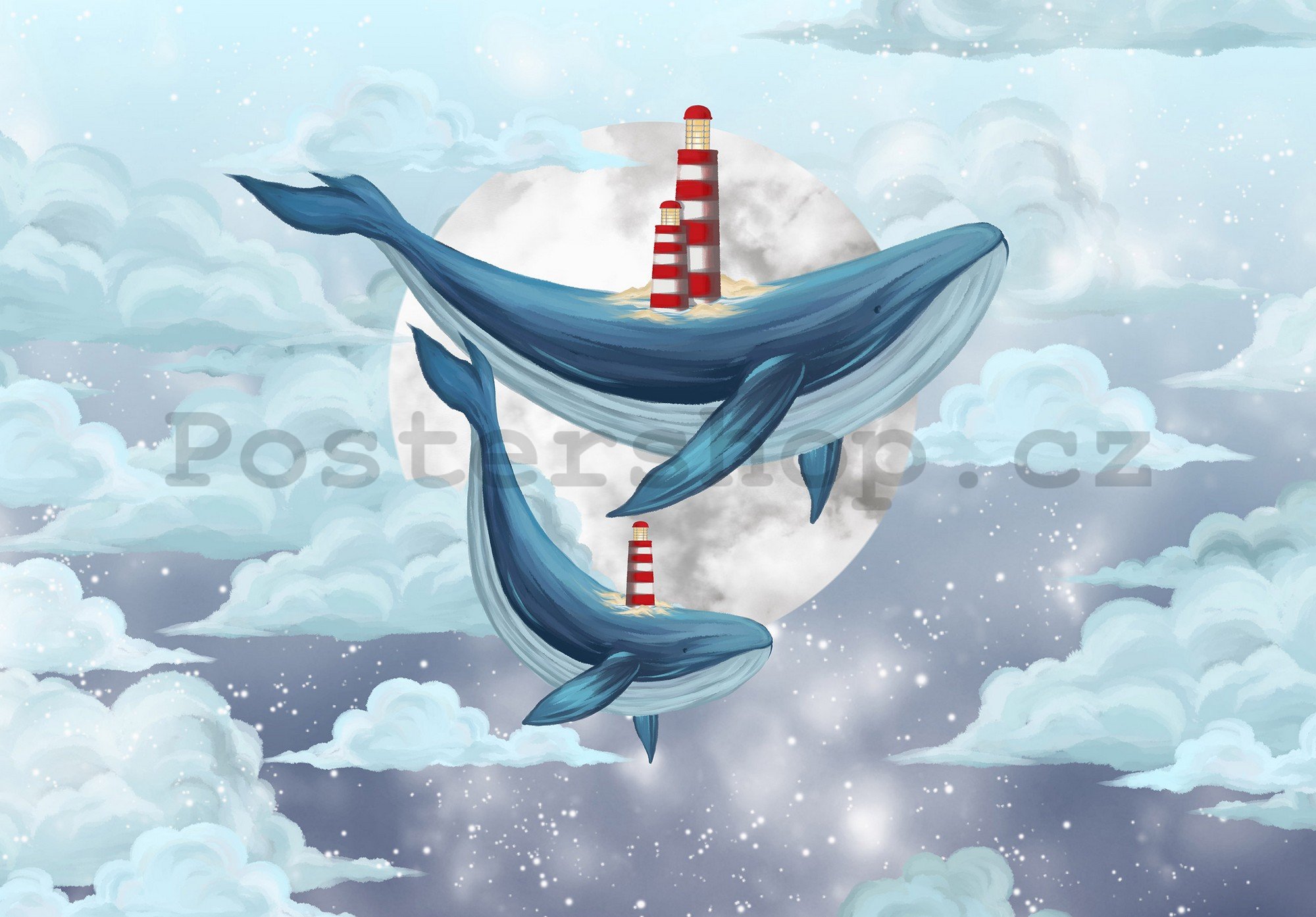 Fototapety vliesové: Whales - 368x254 cm