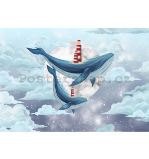 Fototapety vliesové: Whales - 368x254 cm