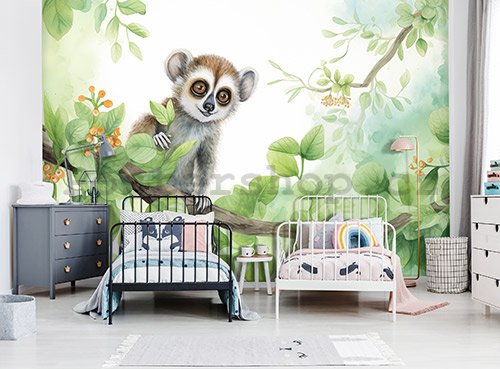 Fototapety vliesové: For Children Animals Lemur - 368x254 cm
