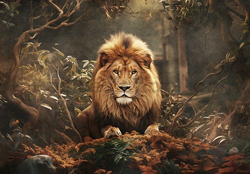 Fototapety vliesové: Animals Cats Lion - 368x254 cm