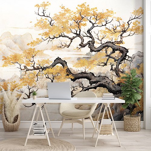 Fototapety vliesové: Art Japanese Tree - 368x254 cm