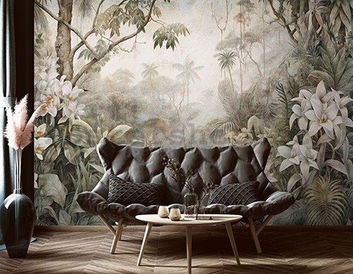 Fototapety vliesové: Nature Leaves Exotic Jungle - 368x254 cm