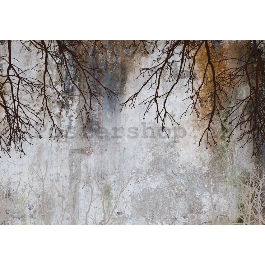 Fototapeta vliesová: Imitation concrete trees modern - 104x70,5 cm