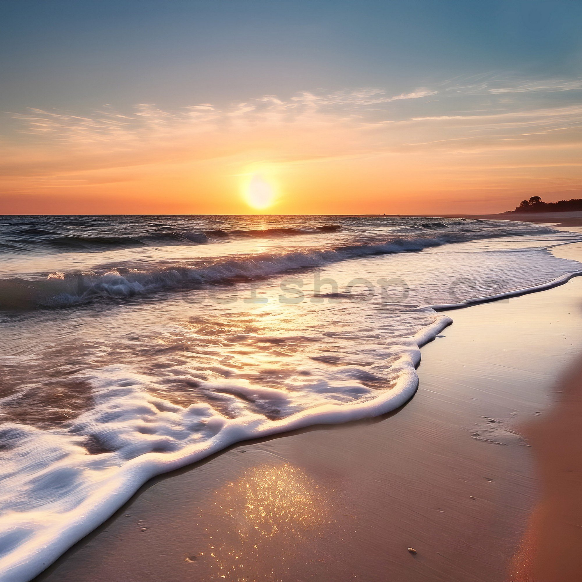Fototapeta vliesová: Sea sunset - 208x146 cm