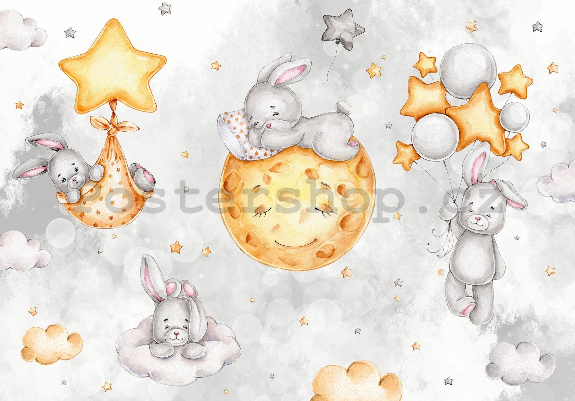 Fototapeta vliesová: Children rabbit - 208x146 cm