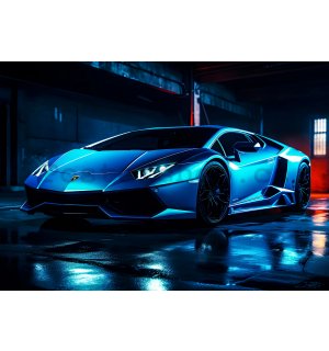 Fototapeta vliesová: Car Lamborghini luxurious neon (1) - 416x254 cm