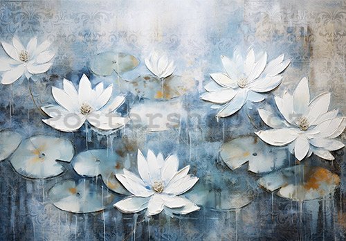 Fototapeta vliesová: Water lily flowers - 416x254 cm