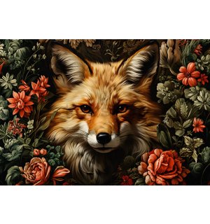 Fototapeta vliesová: Fox Flowers - 416x254 cm