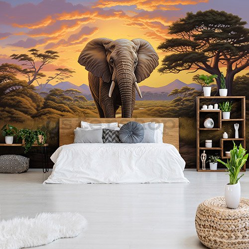 Fototapeta vliesová: Animals Elephant Safari - 416x254 cm