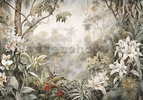 Fototapeta vliesová: Nature Leaves Exotic Jungle - 416x254 cm