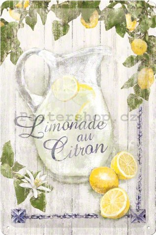 Plechová cedule – Limonade au Citron